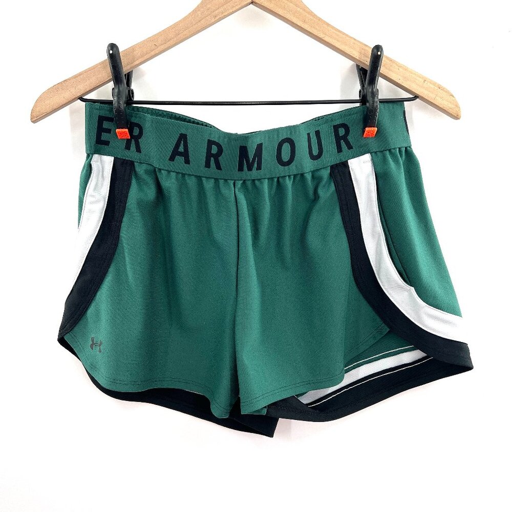 Under Armour Loose fit heatgear athletic gym shorts workout dolphin green M